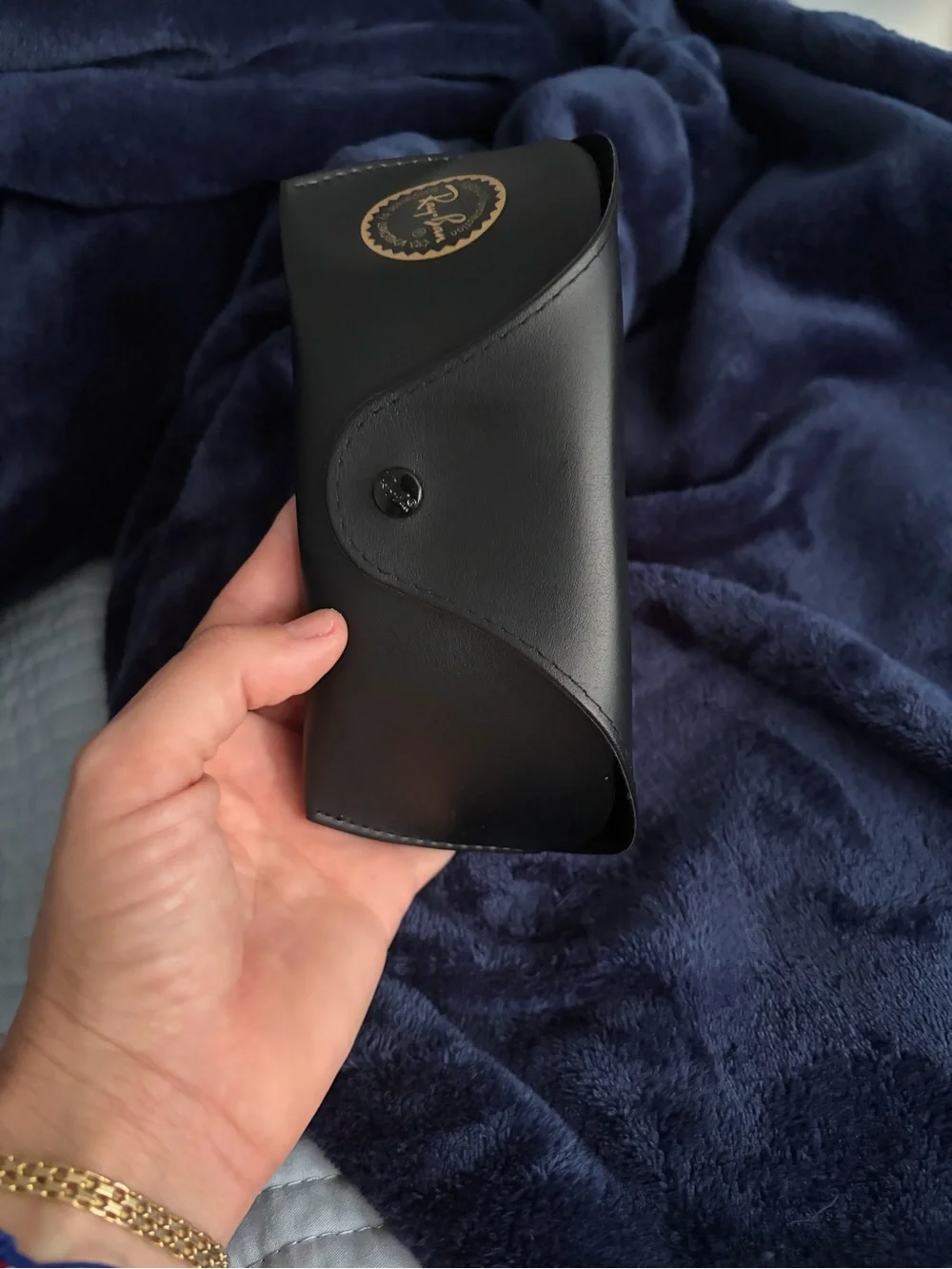 Ray-Ban Black Sunglass Case with Gold Logo (Pair)